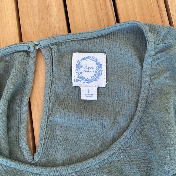 Blue Rain Sage Green Blouse - Picture 5 of 8